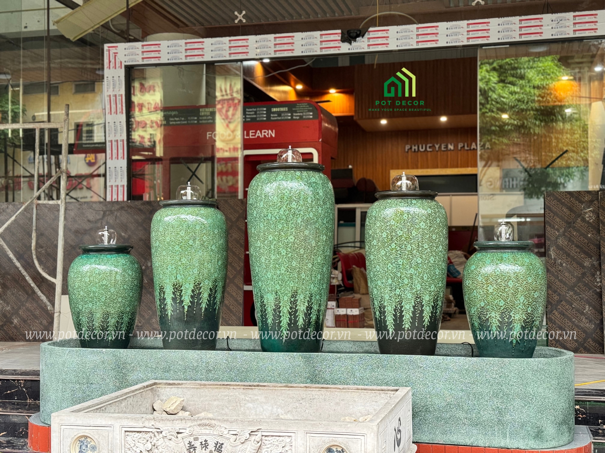 Đài phun 5 bình nước phong thuỷ