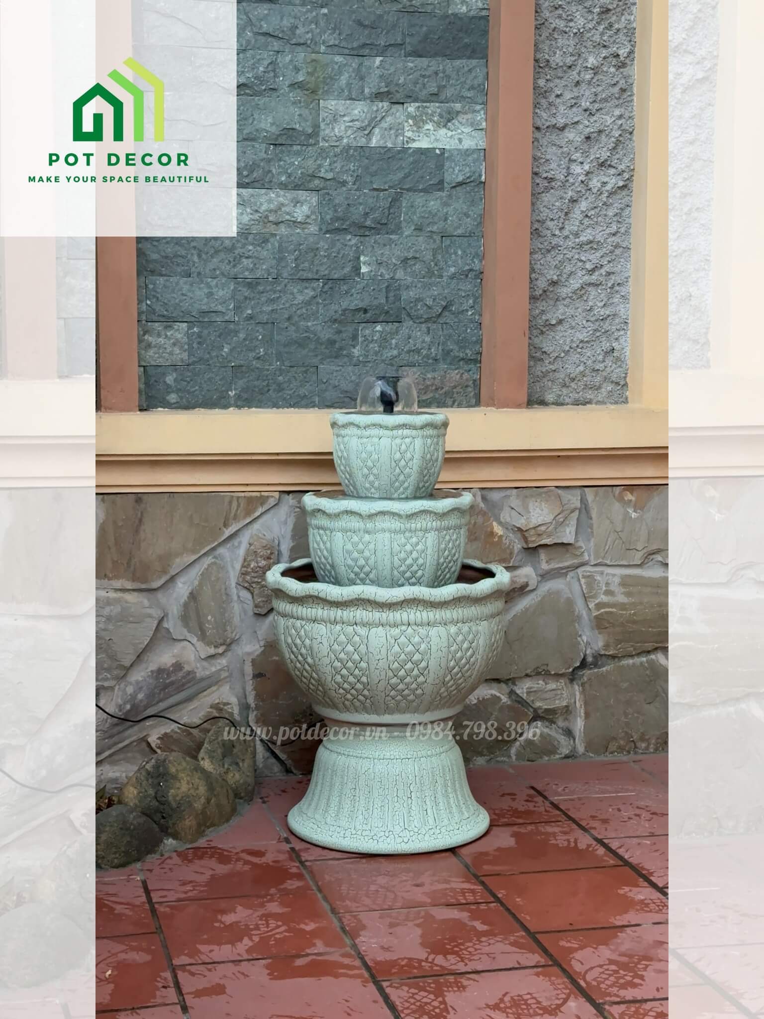 Bình nước phong thuỷ 3 tầng