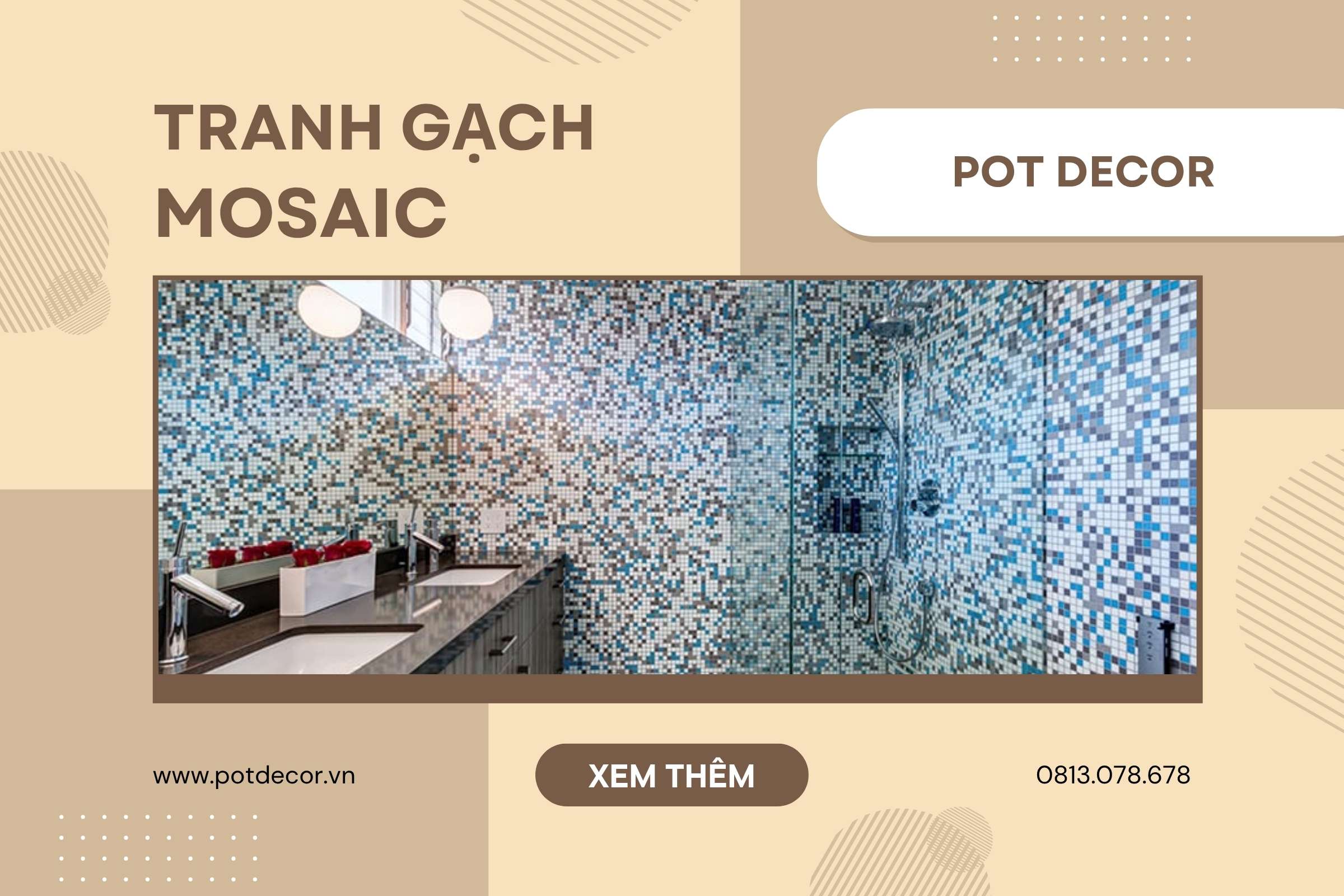 Tranh gạch mosaic cover