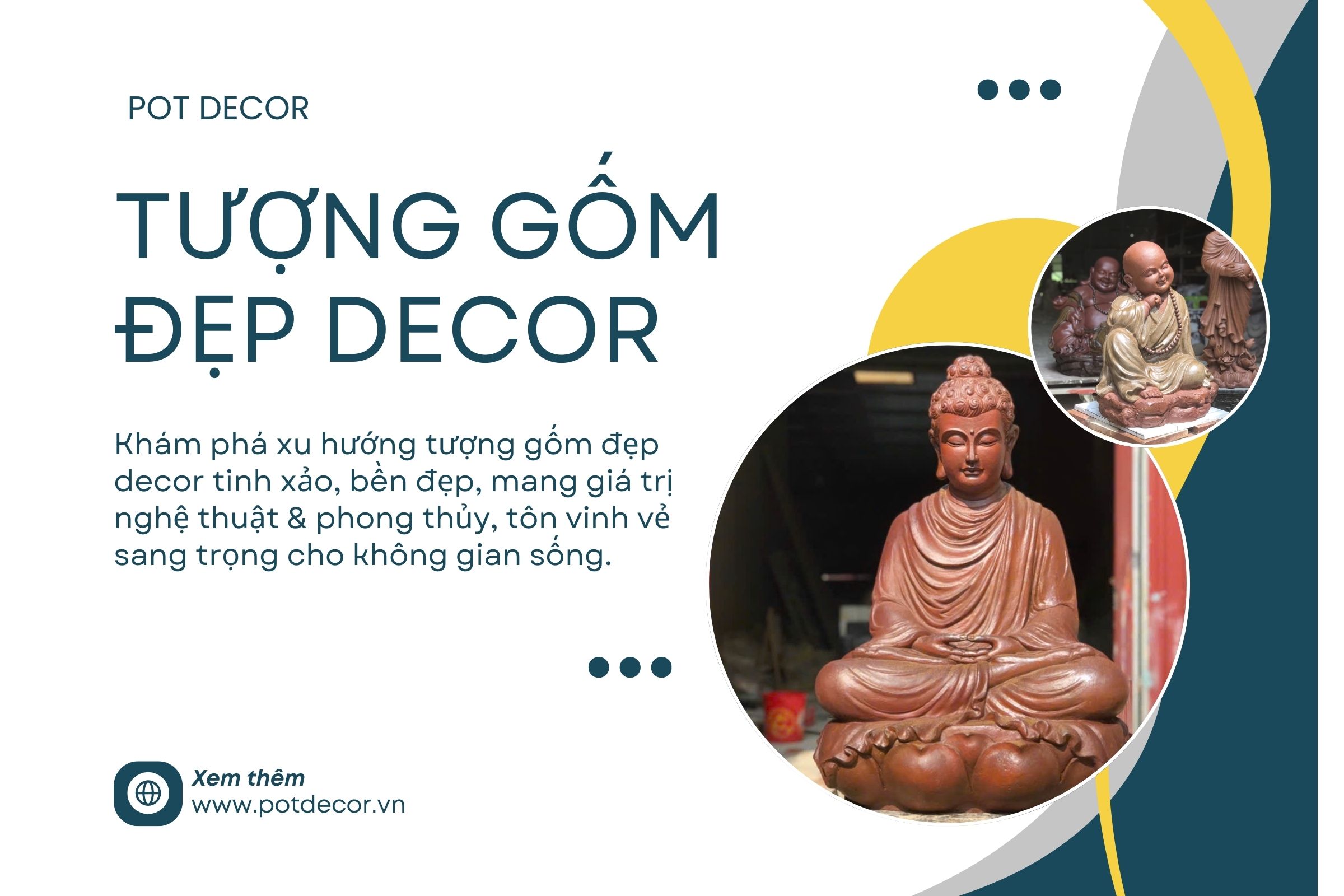 Tượng gốm đẹp decor